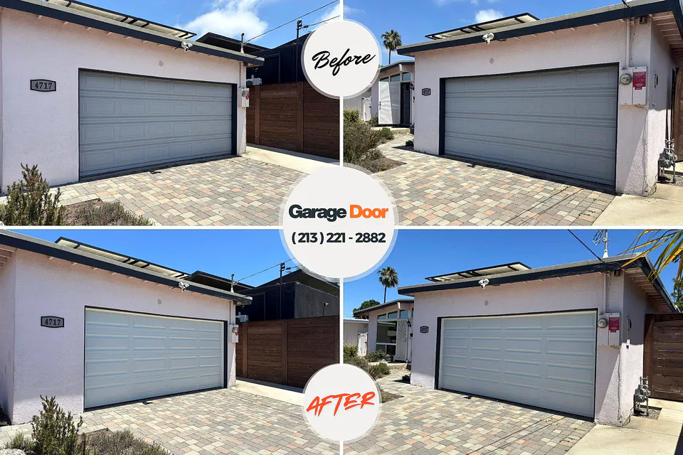 Before and after: garage door repair Spring Mount, PA
